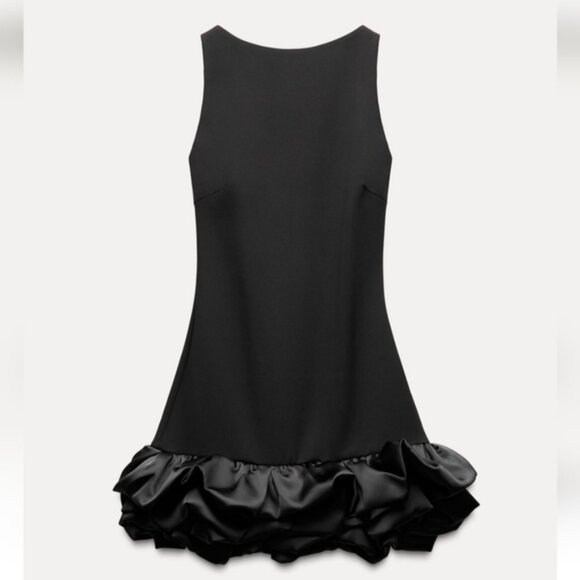 ZARA COMBINATION PUFF HEM JUMPSUIT DRESS - Picture 1 of 7